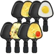 8pcs/set Triangle Shape Non-Stick Coating Mini Iron Raclette Grill Pan Cheese Pan Replacement/Additional Raclette Dishes Mini Grill Pan