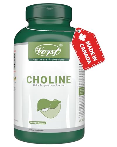 Vorst - VORST Choline Bitartrate 410mg Per Serving 180 Vegan Capsules | Supplement for Liver Health | Fatty Liver & Brain Supplement | Non GMO | Powder Pills | 1 Bottle