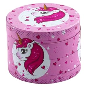 Einhorn Grinder 50 mm – 4-teilig mit Sieb & Pollenfach – Rosa Metal Edition 20 41zBiY2cewL. SL500 . SS300