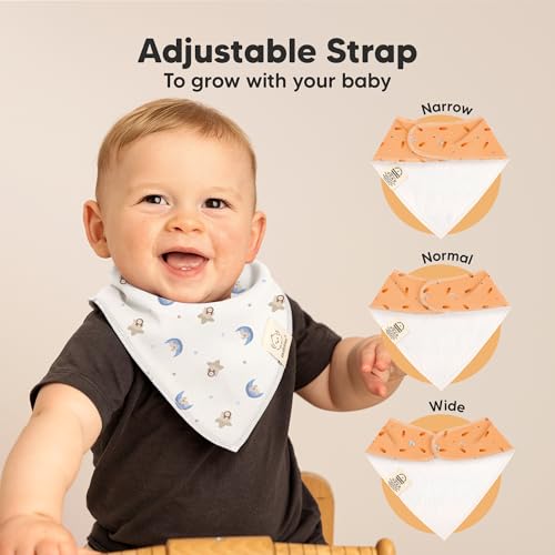 Image of KeaBabies 10pk Organic Baby Bandana Bibs for Drooling and Teething (Cosmo)