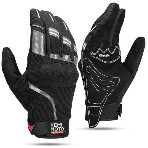 Guanti Moto Estivi KEMIMOTO - Con Protezione Nocche ABS, Touchscreen E Palmo Rinforzato - Foto 10