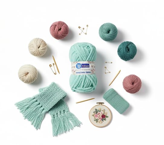 Image of ProKart Premium Blankie Wool, Plush & Cuddly, Chenille Yarn Supersoft Hand Knitting Wool Ball | Blanket Thick /Mottu Yarn Ball Suitable for Hand Knitting and Crocheting for Baby, Adult, Sweaters, caps, Throws, Home Furnishing, Scarves, Blankets (Mint Green-BLK017, 100gms x 1 Pack)