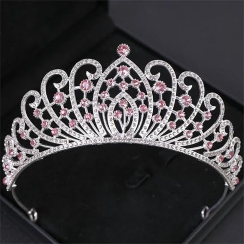Women Summer Basic Solid Crystal Hair Crown Pnnrk16