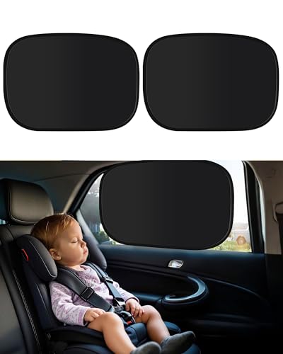 Image of Car Window Sun Shades for Baby, UV Protection Cling Cover, Side and Rear Window Blocker (Rear Side Window)