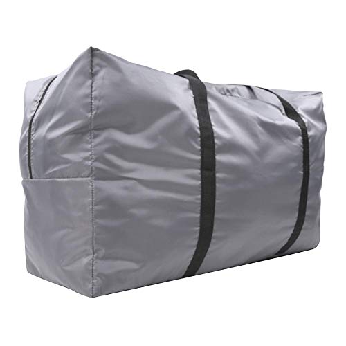 Delaman Storage Bags Boat Accessories, Large Capacity Foldable Polyester Storage Carry Bag Handbag Accessory with Widen Handles for Canoeing Rubber Gas Boats, Gray (Gray)