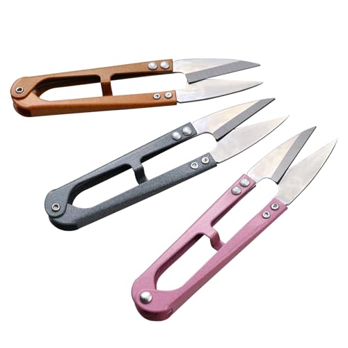 3 pares de tijeras de hilo de acero inoxidable. Tijeras de costura universales para cortar hilo e hilo con precisión para manualidades y cuidado de plantas.