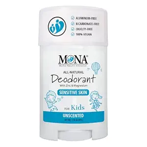 Mona Unscented 100% Natural Deodorant for Kids, 1.76 Oz