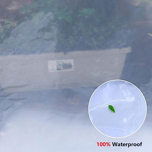 Lámina de lona resistente al desgarro transparente impermeable con ojales 4