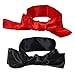 Produktbild LUOEM Satin Augenmaske Band Augenbinde Blinder Schlafmasken Kostüm für Erwachsene Paare Liebhaber 2 Stück (schwarz und rot)