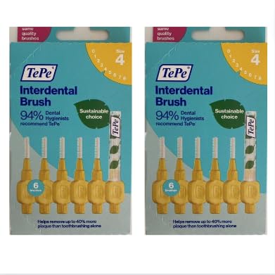 Money-MateMM Tepe Interdental Brush Yellow Size 4-2 Pack