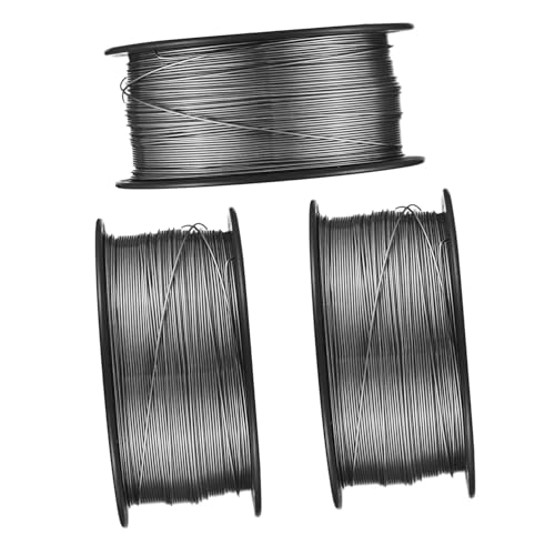 OUNONA 3rolls Flux Cored Mig Welding Wire Steel Wire for Gasless Welding for Home DIY Projects and Fabrication Repairs