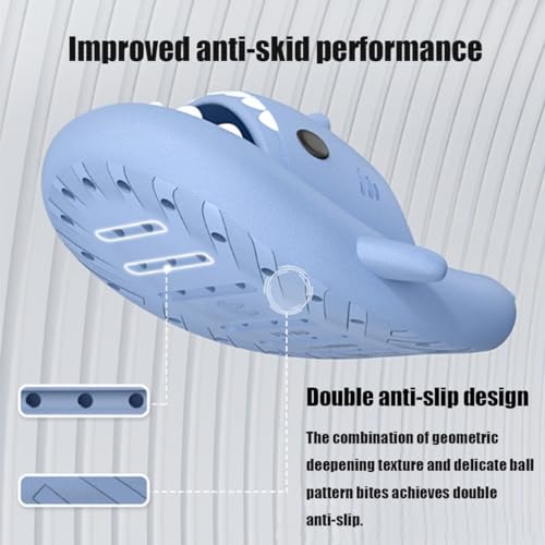Shark Slides For Women Men, Shark Cloud Slippers, Cartoon Fashion Anti-Slip Shark Sandals For Adults Boys Youth2