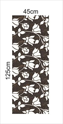 Image of CABANA HOMES Wall Stickers Botanical DIY Flower Wallpaper for Decals (45 x 125 cm, 1 Roll) (6 sq. ft) Decorative Self Adhesive Home Decor Bedroom Living Room, Dark Brown