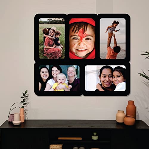 Image of Creative Arts n Frames One Piece Joint less Wooden Multi Picture Collage Photo Frame Home Decor Items Wall Decoration for living room Gift (Same5 11x13 inch 5 Photos Picture Frame)