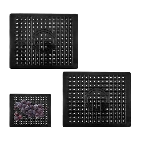 DUINIU Square Rubber Sink Mats, 2 Pieces Cover