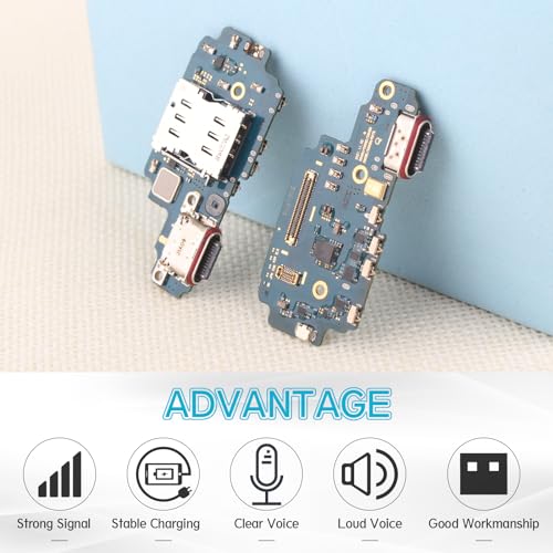 Dock Connector for Samsung Galaxy S22 Ultra Charging Port Flex Cable Replacement for Samsung S22 Ultra 5G SM-S908U SM-S908U1 USB Charger Dock Board Connector with Tools (Black)