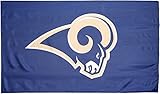 Fremont Die NFL Los Angeles Rams 3' x 5' Flag with Grommets, 3 x 5-Foot, Logo