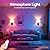 StarMoitic 10000mAh Battery Operated Wall Sconces Set of Two, RGB Wireless Rechargeable Wall Lights with Remote, Dimmable Cordless Wall Lamps, Night Light Magnetic Bulbs for Bedroom, Living Room