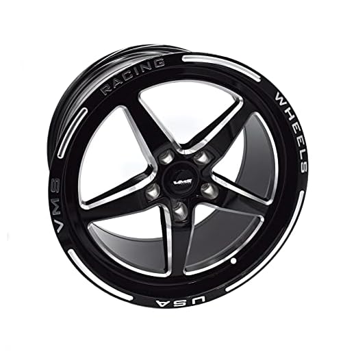 VMS Racing Star 5 Spoke Black Milling Finish Wheel 17X10 5X114.3 54 ET 73.1 CB