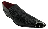 scarpe eleganti uomo coccodrillo  Rossellini Benitez Scarpe Derby Uomo Color Nero Motivo Coccodrillo Punta di Ferro Casual (41)
