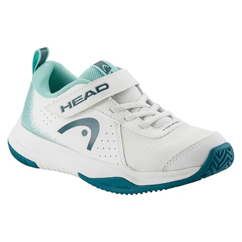 HEAD Mixte Enfant Sprint Velcro 4.0 Kids Basket, Blanc Turquoise, 31 EU