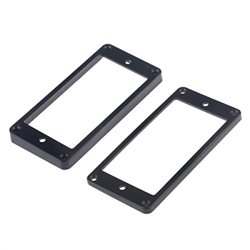 Musiclily Curved Guitar Humbucker Pickup Mounting Rings,Black(2 Sets)
