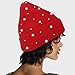 Stylish Knitted Hat Elegant Pearls Pattern Hat Cold Weather Hat Winter Accessory for Fashion Women