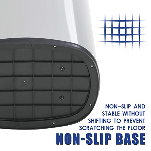 BestOffice | 13 Gallon Trash Can with Lid | Automatic Touchless Garbage Can | Odor Control | Modern Oval Design | Easy to Clean | Stainless Steel | Fits Any Kitchen, Bathroom, Office or Home - Image 5