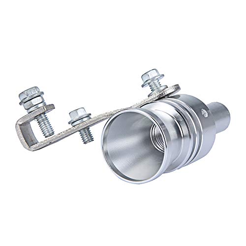 Yorten Turbo Sound Whistle Tubo de escape Válvula de sopro do tubo de escape Alumínio Prata 10,2 × 1