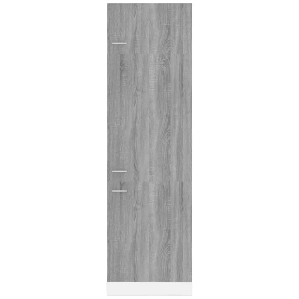 Szafka chłodnicza Lyon szara Sonoma 60 x 57 x 207 cm materiał drewnopochodny