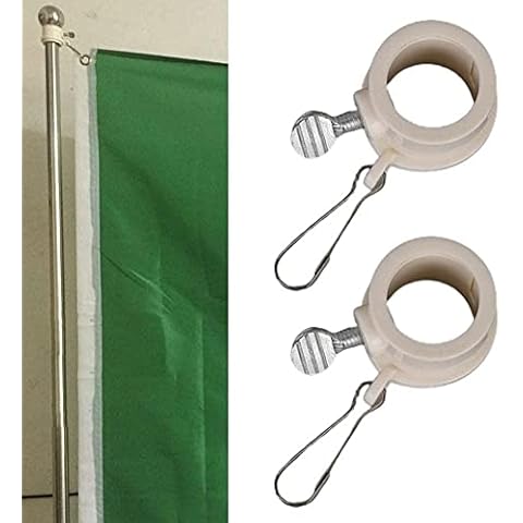 NAUXIU Flag Pole Rings 360 Degree Rotating Flagpole Flag Mounting Rings Flag Inch Fixed Wrap With For 1 Hook Diameter E6K5 Cover