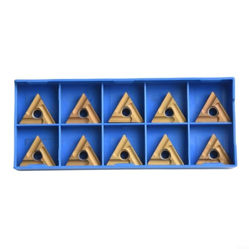 Yhenlovtt Inserto de torneado de carburo TNMG160404R-ES TNMG331 Insertos de torno Herramienta de corte, para mecanizado de acero Insertos de carburo CNC, alta precisión