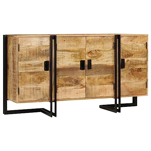 vidaXL Buffet Bois de Manguier Massif Rangement Commode Armoire Table Appoint