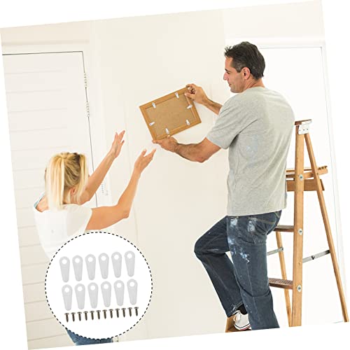 Image of OSALADI 100pcs Tablet Picture Frame Hardware Plastic Picture Turn Buttons Frame Clip Board Hanger Hooks for Plastic Hangers Photo Photo Buttons Fixing Clips No Trace