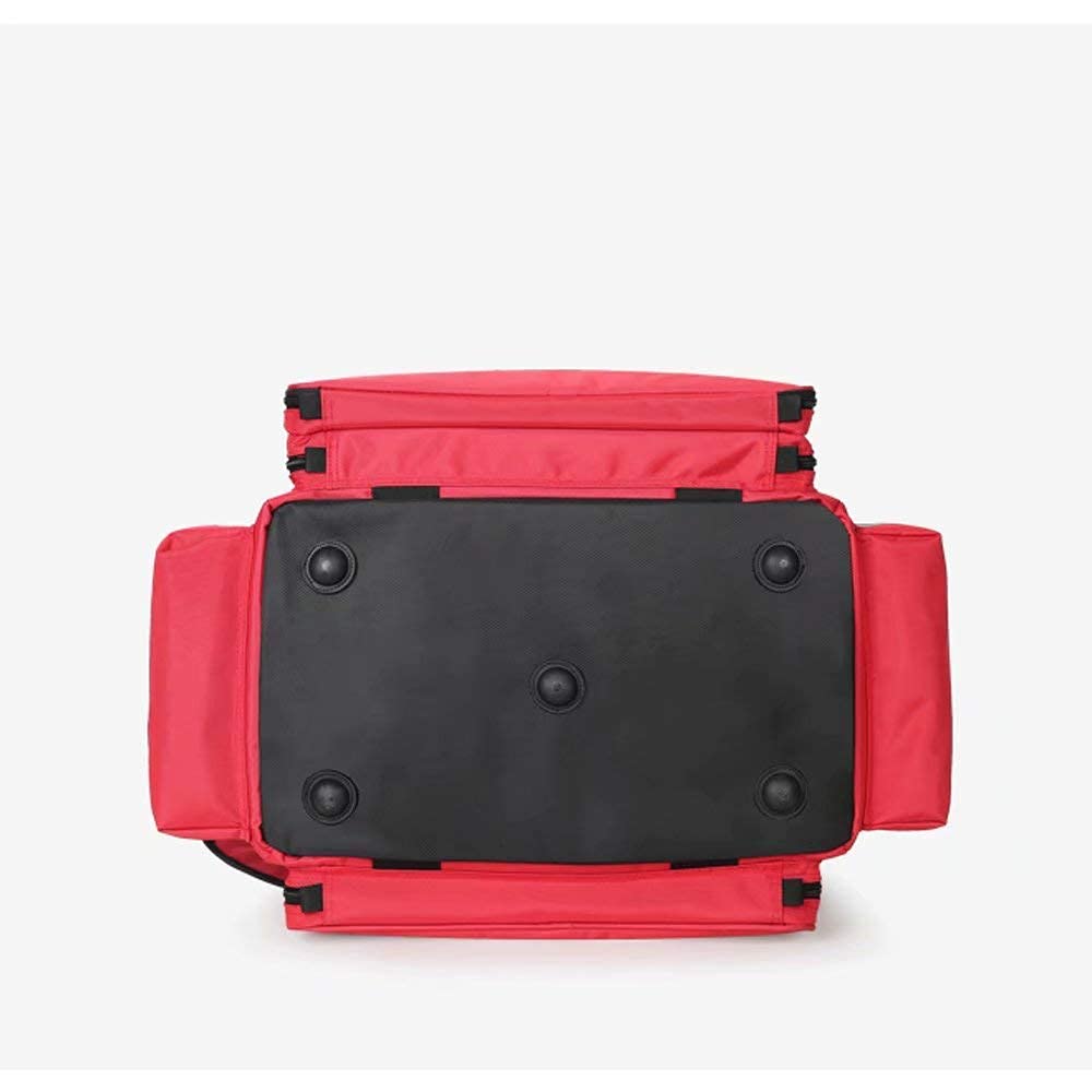 First Aid Kit Portable Waterproof Oxford Cloth First Aid Kit High Capacity Compact and Lightweight First Aid Bag with Shoulder Strap EMT Emergency Survival Kit (Only Empty Package) (czerwony)