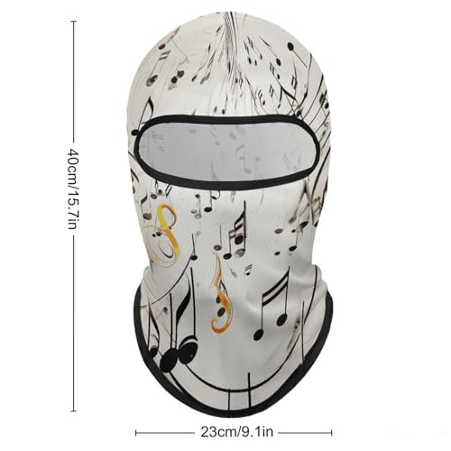 Balaclava Ski Mask Balaclava Cubierta Facial Completa Protección Solar Capucha Impresa con Notas Musicales Para Verano Protección UV Cuello Enfriador para Hombre Mujer miniatura 2