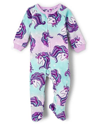 Image of The Children's Place Baby Girls' Owl Snug Fit Cotton One Piece Pajamas