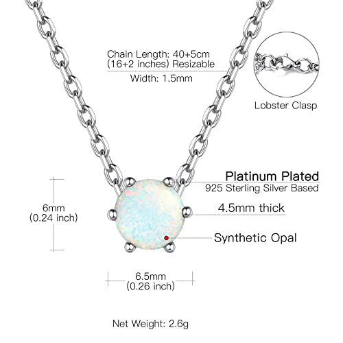 Suplight 925 Sterling Silver 6 Prong Solitaire Earrings Dainty October Birthstone Earrings For Women Teen Girls #TOP6