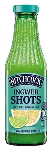 Hitchcock | Ingwer Shot Grapefruit | 500 ml | Ingwer Shot mit Citrus Geschmack | Einweg