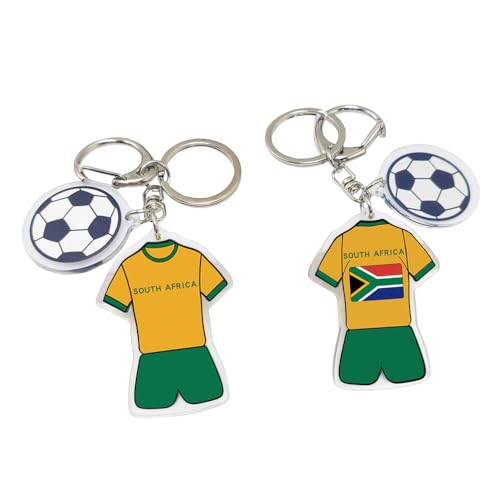 YVJCJV 2026 World Cup Soccer Keychain - South Africa World Cup Fan Keychain, Soccer Fan Gift & Souvenir (2PCS)