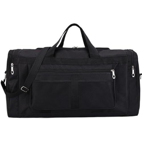 Weekend Bag Duffle Bag Carry on Overnight Bag Waterproof Weekend Bag Foldable Hospital Bag with Shoulder Strap Travel Duffle Bag for Sport Training Journey Business Trip