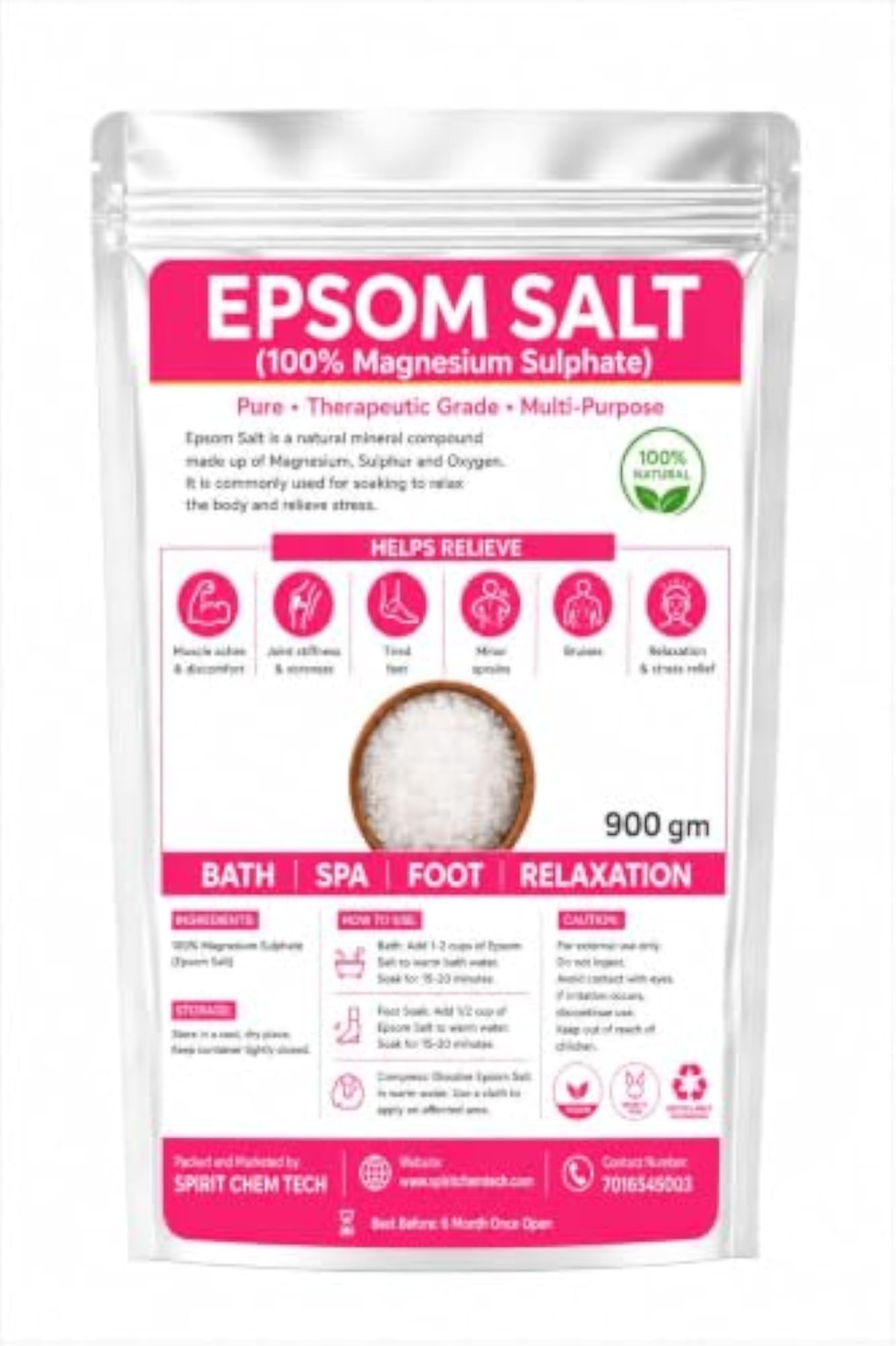 Epsom Salt Bath Salt, 5kg