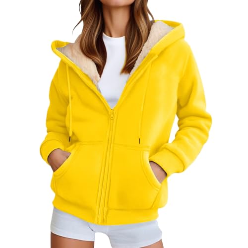 Sudadera unisex con cremallera y forro polar para invierno color liso casual