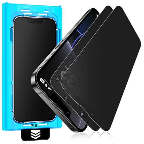 Mothca 2 Pack Matte Privacy Screen Protector for iPhone 13 Pro Max/iPhone 14 Plus 6.7-inch [Auto Fit Box Dust-Free] Anti Spy Anti-Glare Anti-Fingerprint Full Coverage Tempered Glass Smooth as Silk