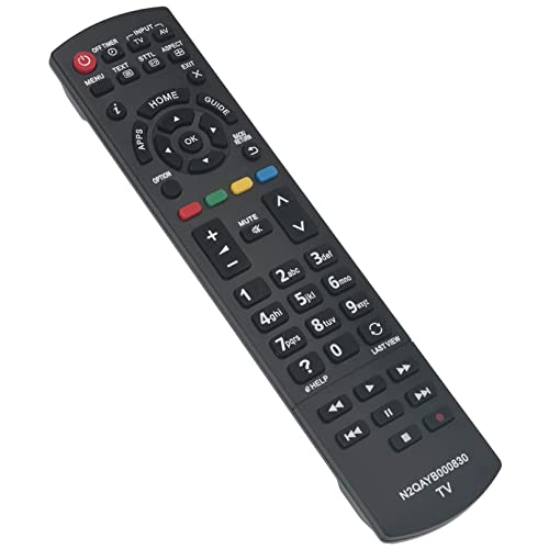 VINABTY N2QAYB000830 Replacement Remote Control Compatible with Panasonic TV TX-L24XW6 TX-L32BL6B TX-L32BL6E TX-L32BL6Y TX-L32EF62 TX-L32EN63 TX-L32ES61 TX-39ASW504 TX-39ASW604 TX-42AS500E - Image 2