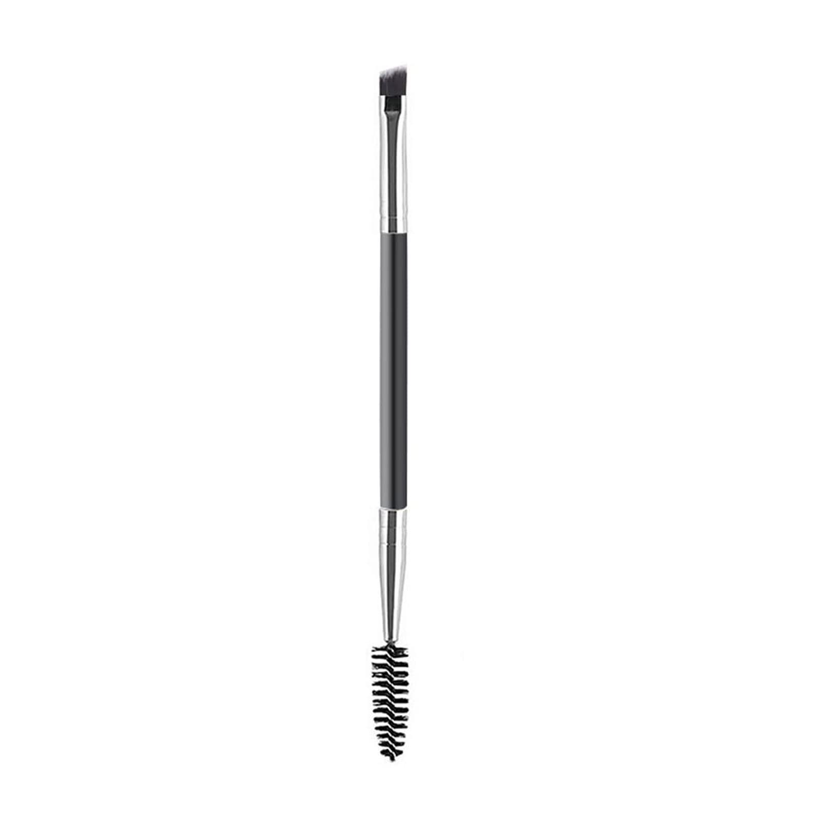 1pcs Pennello per Sopracciglia a Due Punte Spirale Diagonale Angolo Pennello per Trucco Manico Facile da trasportare Bellissimi Strumenti per Il Trucco Bellezza (Nero)