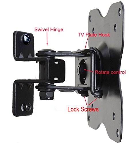 image for VideoSecu ML411B Adjustable Tilt Swivel Rotation TV Wall Mount Bracket