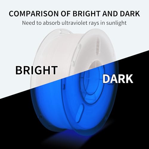 Image of RAMBERY Glow in The Dark Blue 3D Printer Filament Luminous PLA Filament 1.75mm 3D Printing Filament Fit Most FDM Printers, 1kg(2.2lbs) /Spool