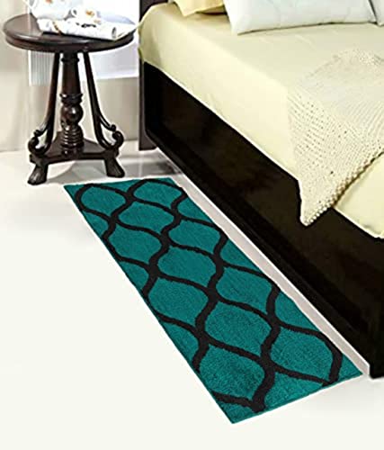 Image of Anti Skid Bedside Runner Carpet | Mat for Bedroom, Living Room, Floor and Home Decor (Sky Blue, 2x7)