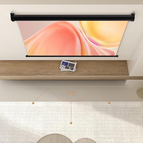 Pantalla manual retráctil de 60 pulgadas 16:9 para proyector miniatura 5